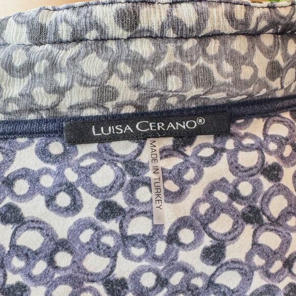 Luisa Cerano, Designer Abstract Tie Dye Zip Up Blouse Jacket, Women's 10 - Picture 7 of 13